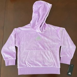 Adidas Purple Hooded Sweatshirt Size XS (6/6x)
